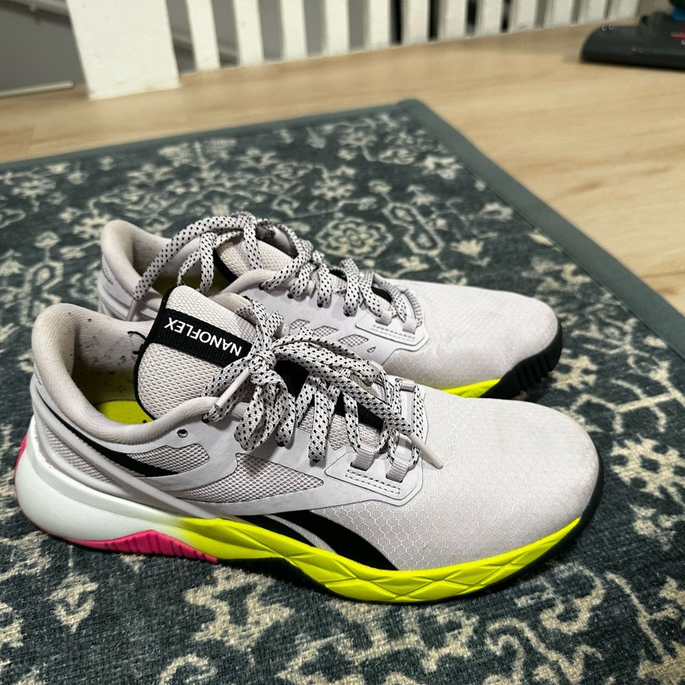 Reebok gray and Neon Sneakers